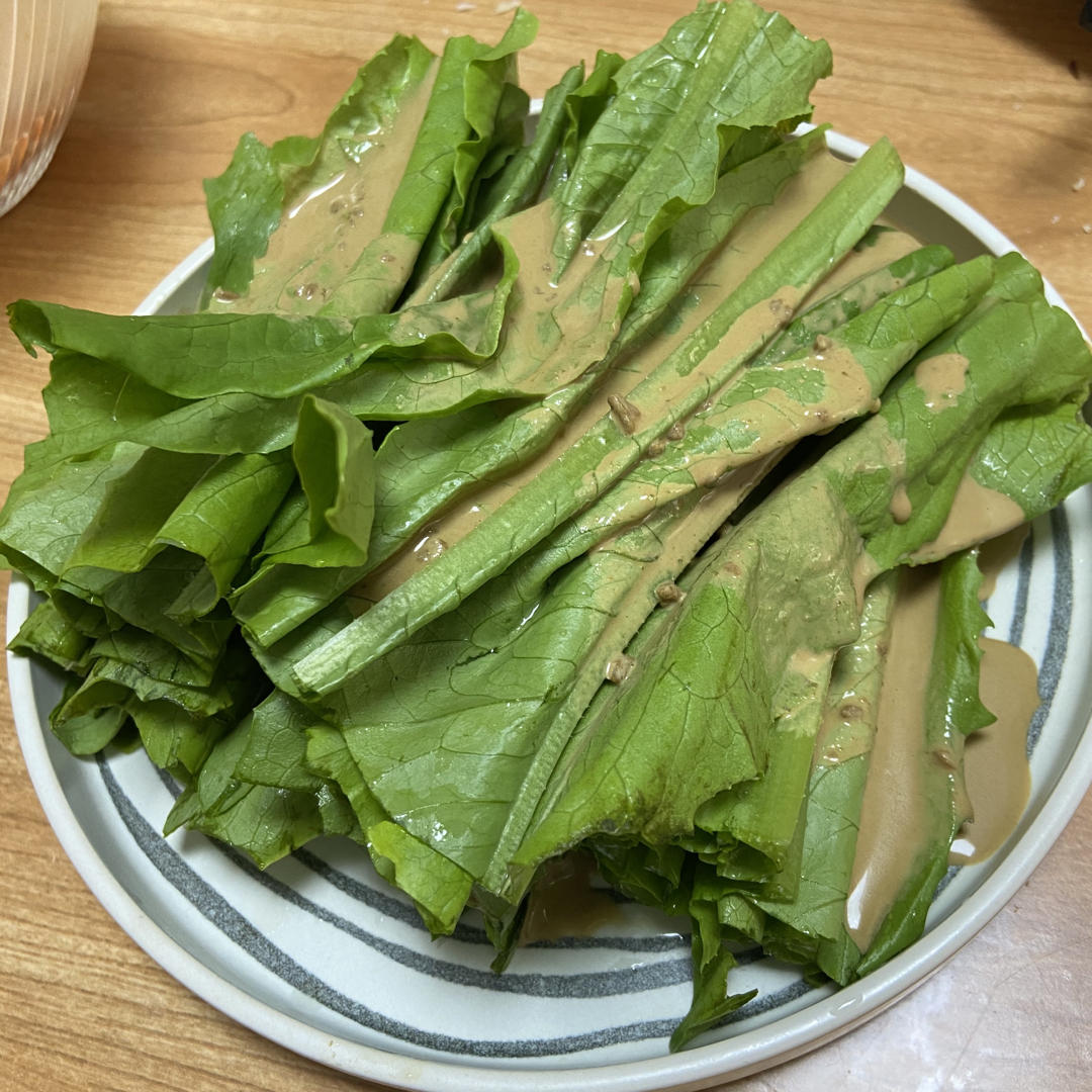 夏天来了--麻酱油麦菜