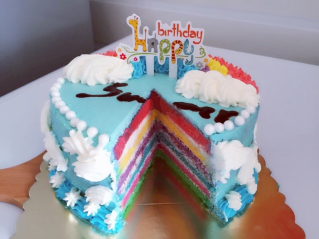 彩虹蛋糕戚风蛋糕胚