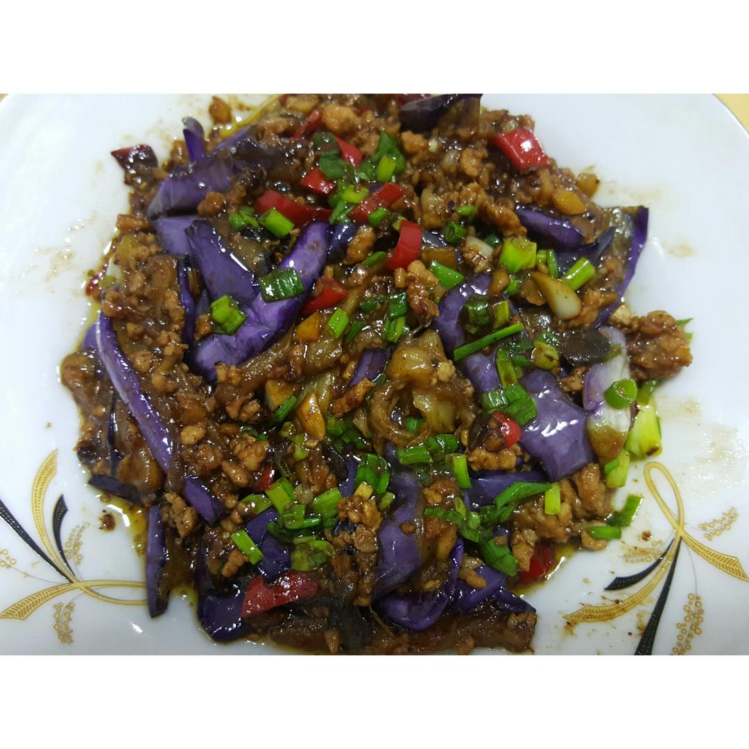 红烧肉沫茄子