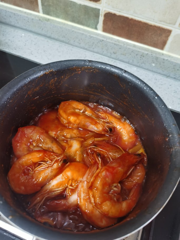 番茄酱闷大虾