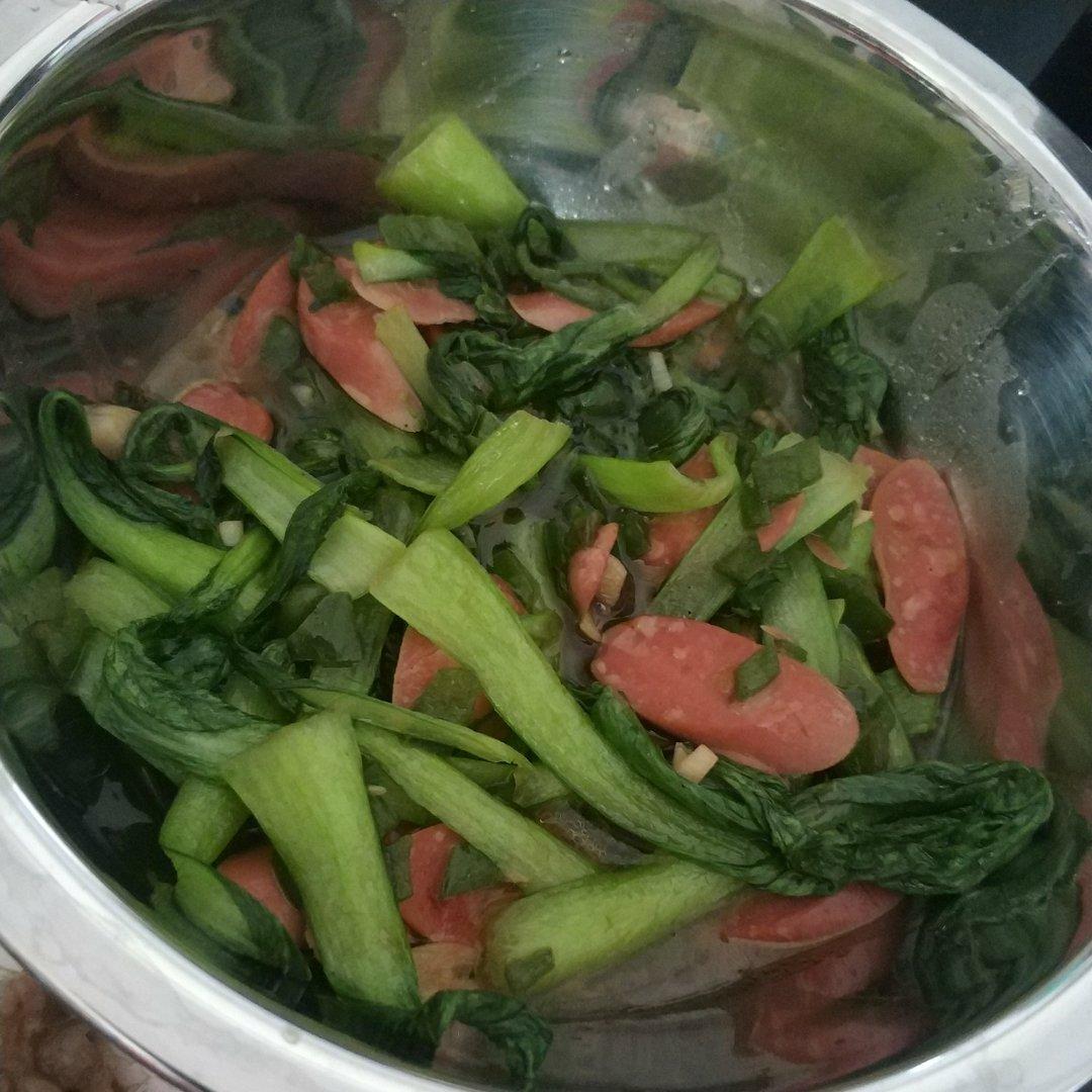 青菜炒火腿