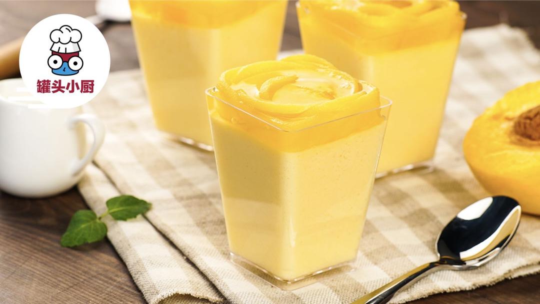 零难度黄桃玫瑰布丁的做法