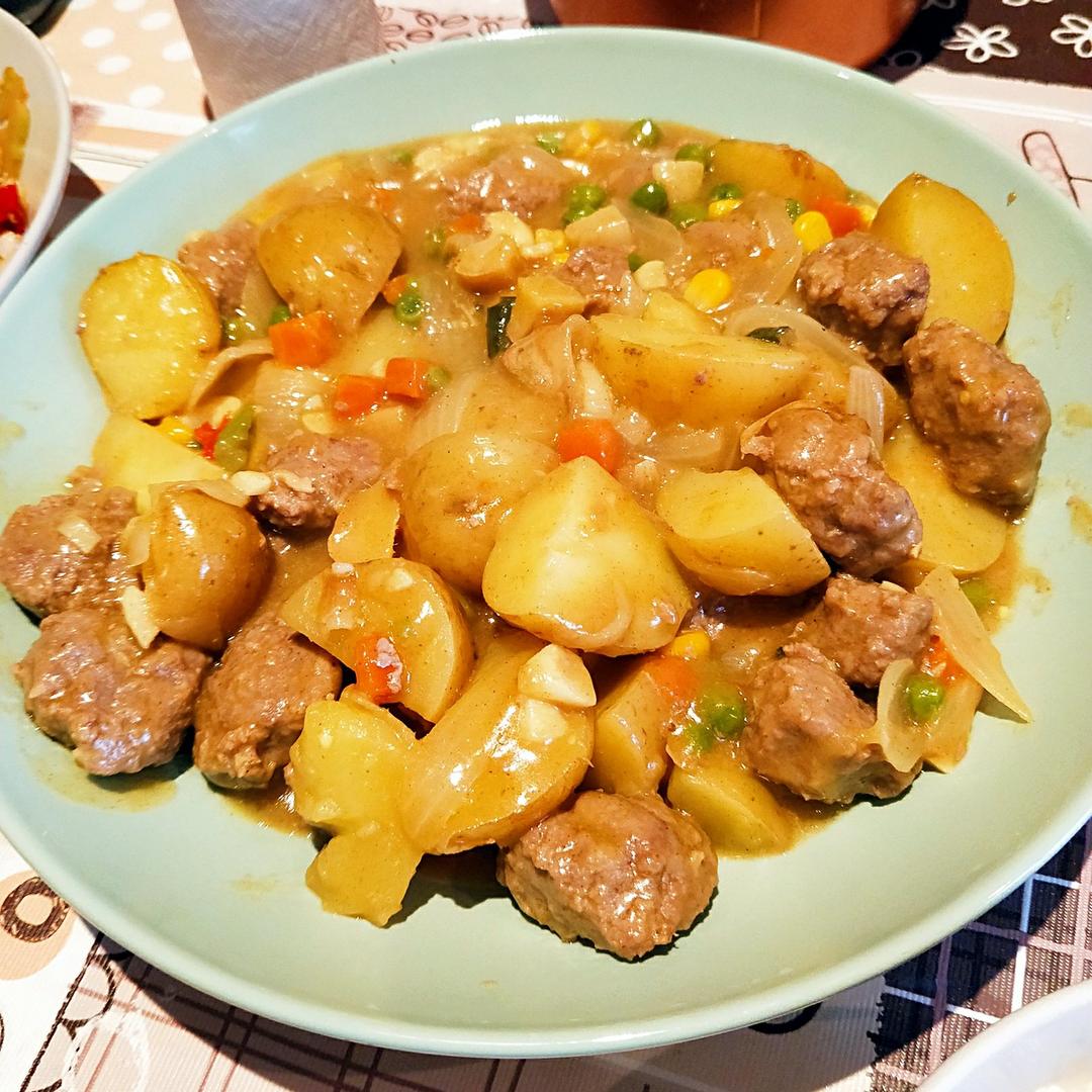 快手咖喱牛丸饭