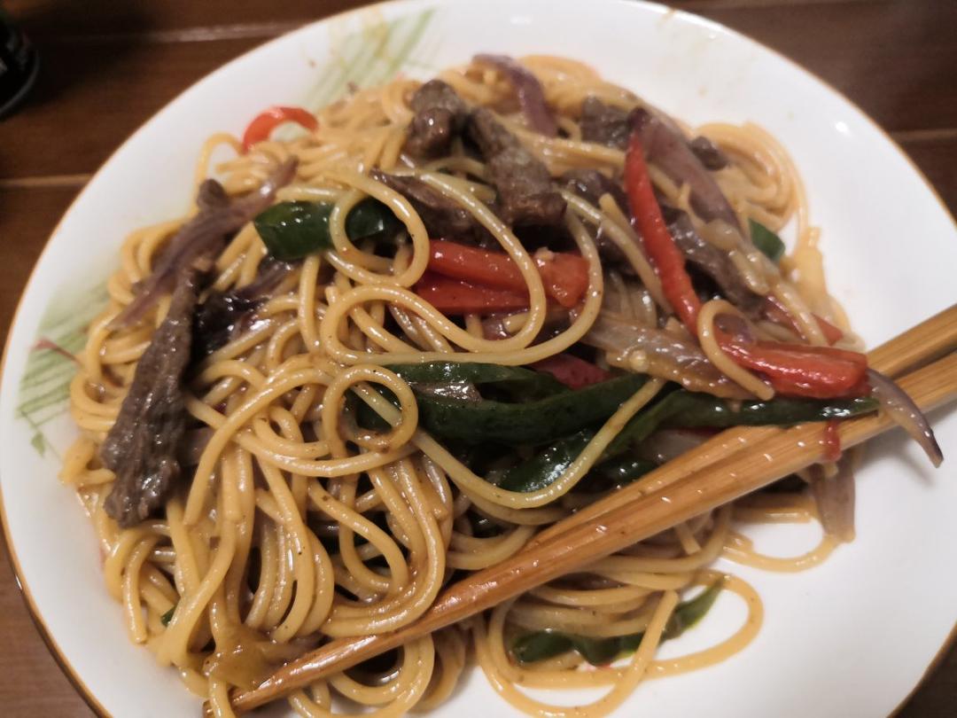 比餐厅好吃的黑椒牛柳意面🍝零失败简单教程