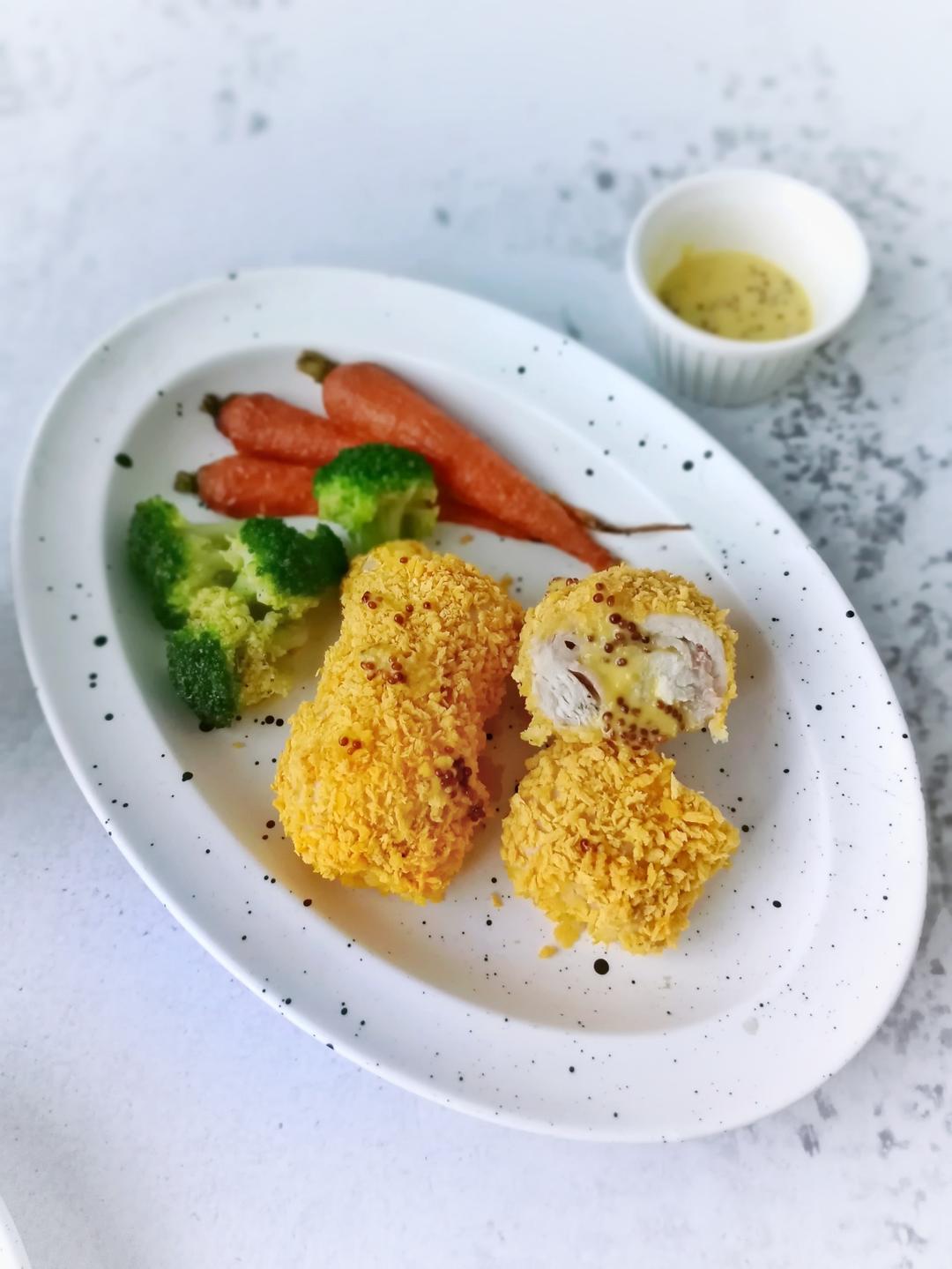 非油炸❗️超好吃❗️酥皮芝士鸡肉卷【松下空气炸烤箱】