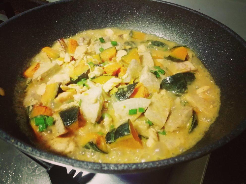 椰香南瓜芋头煲