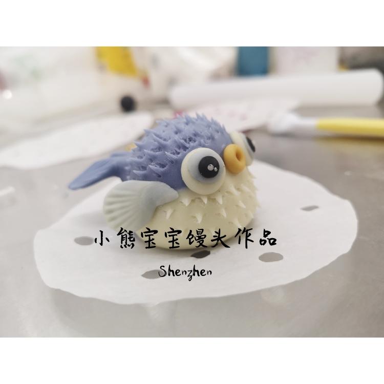 超可爱的大眼萌河豚馒头