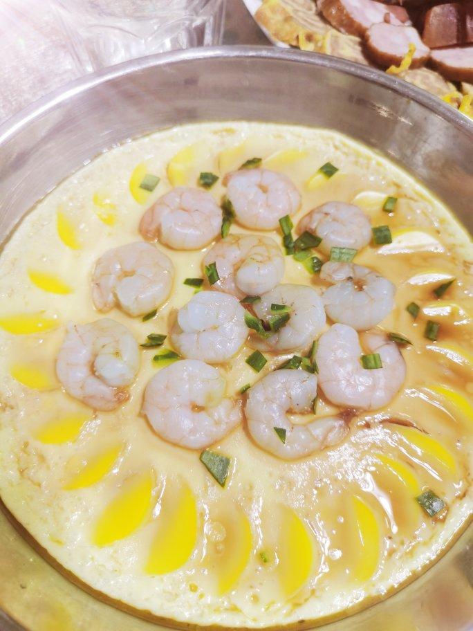 🌸年夜菜（蒸蒸日上）虾仁玉子豆腐蒸蛋🍮
