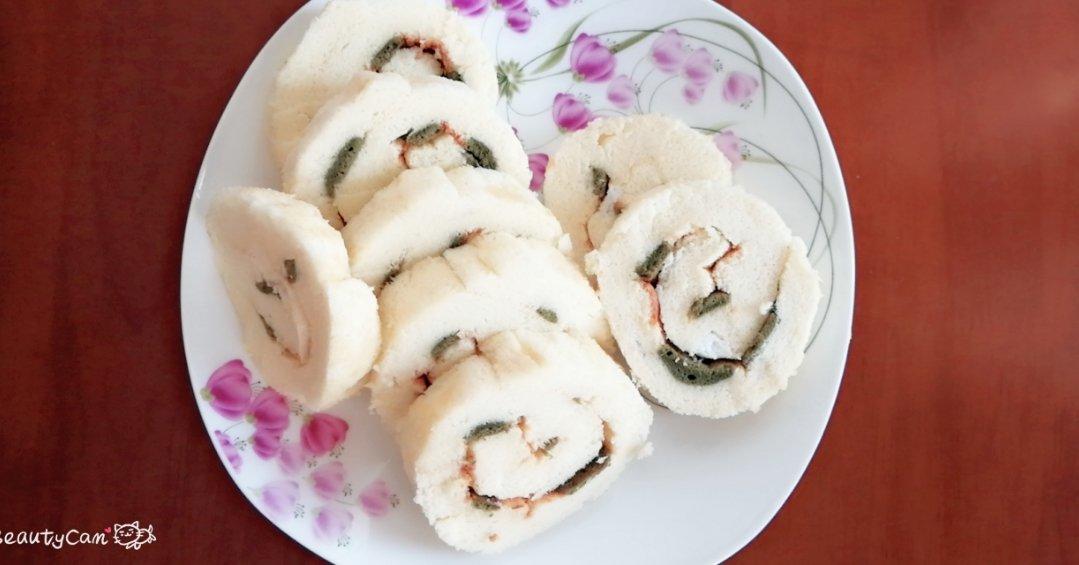 【视频】柔软的 抹茶花纹蛋糕卷