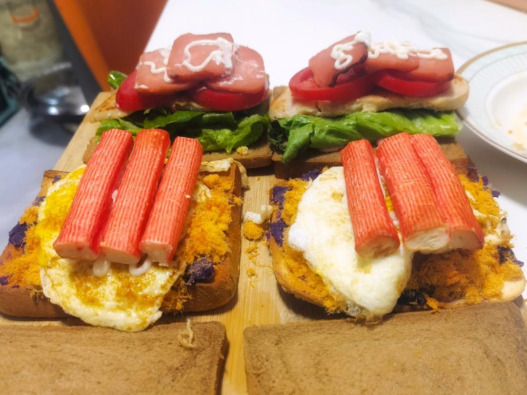 6款不重样开放式三明治🥪简单又好吃