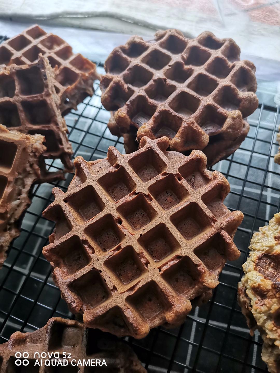 香蕉燕麦全麦松饼、华夫饼