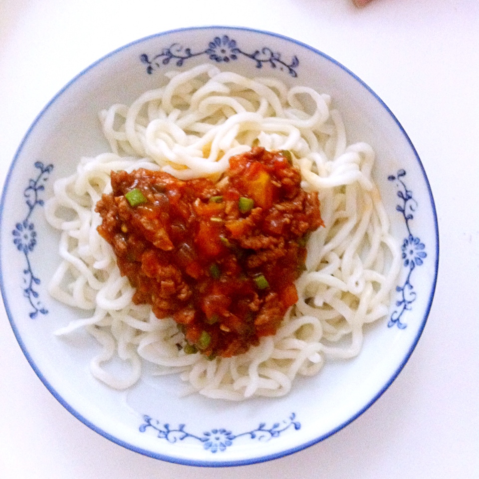 番茄酱面(素食版）