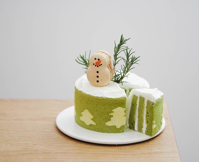 新手也能学会的圣诞小森林漩涡蛋糕 | 北鼎烤箱版的做法