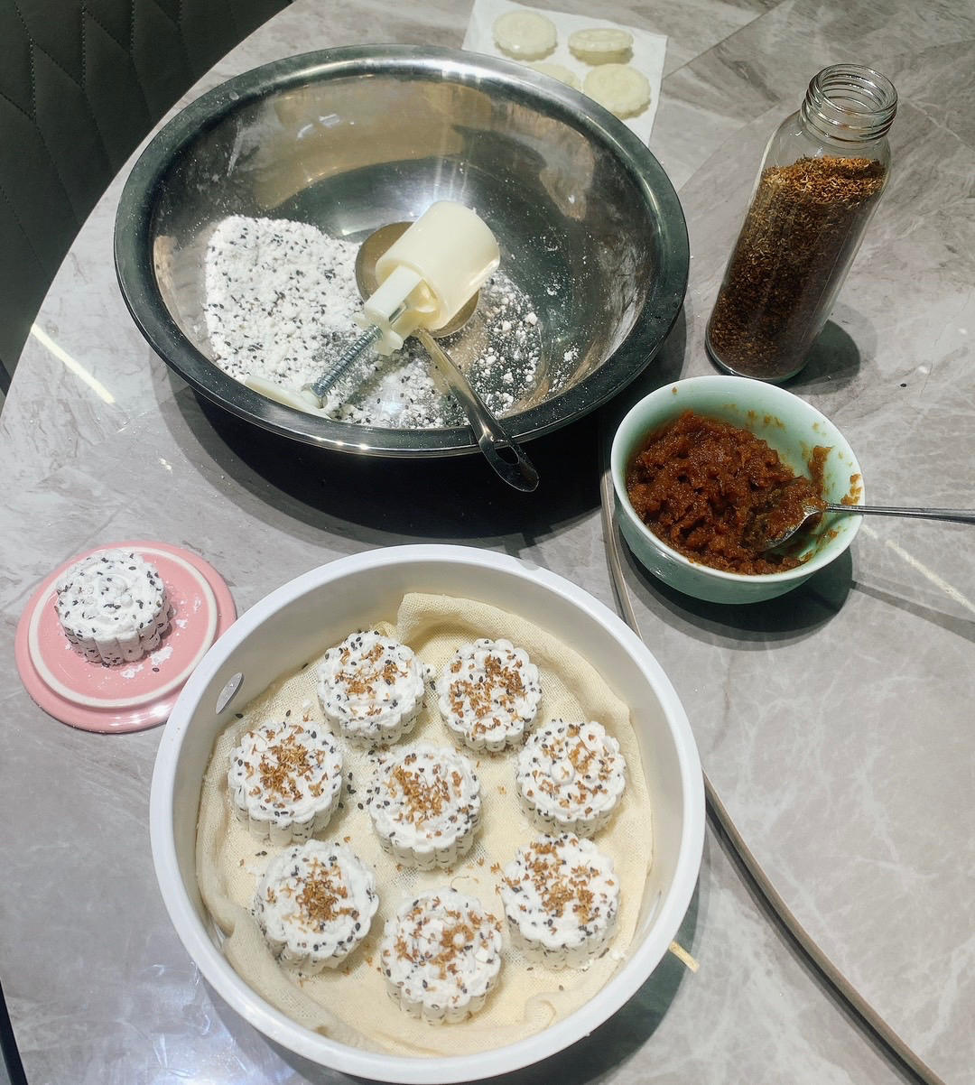简单制作桂花糕