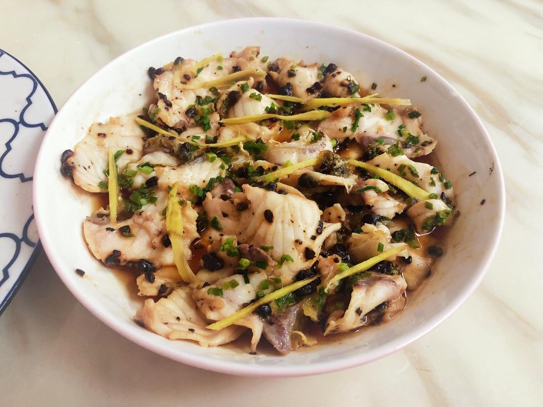家常豉汁蒸脆肉皖/鱼片