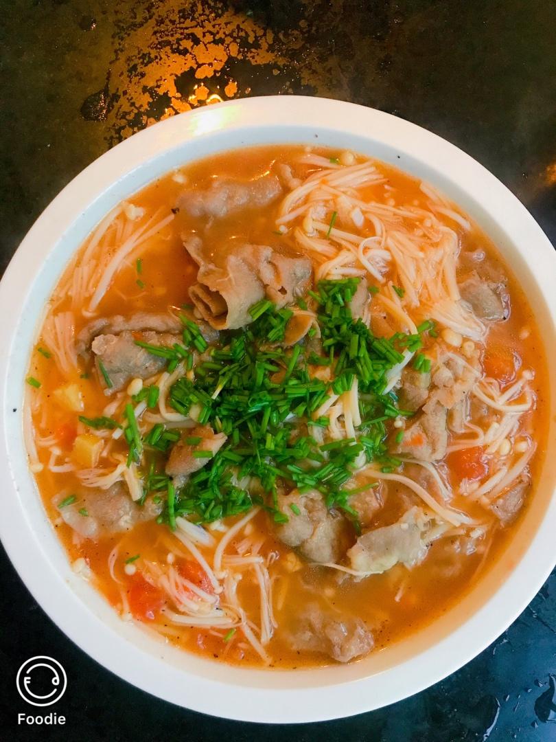 番茄肥牛金针菇