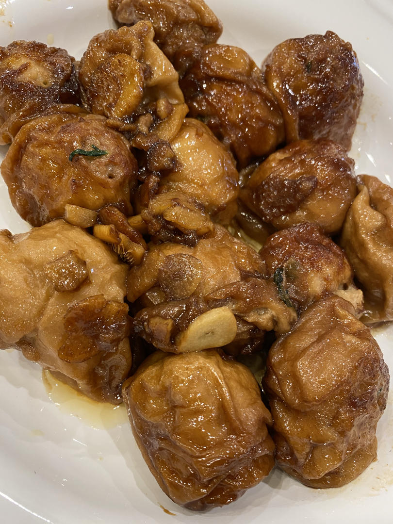 红烧油面筋塞肉