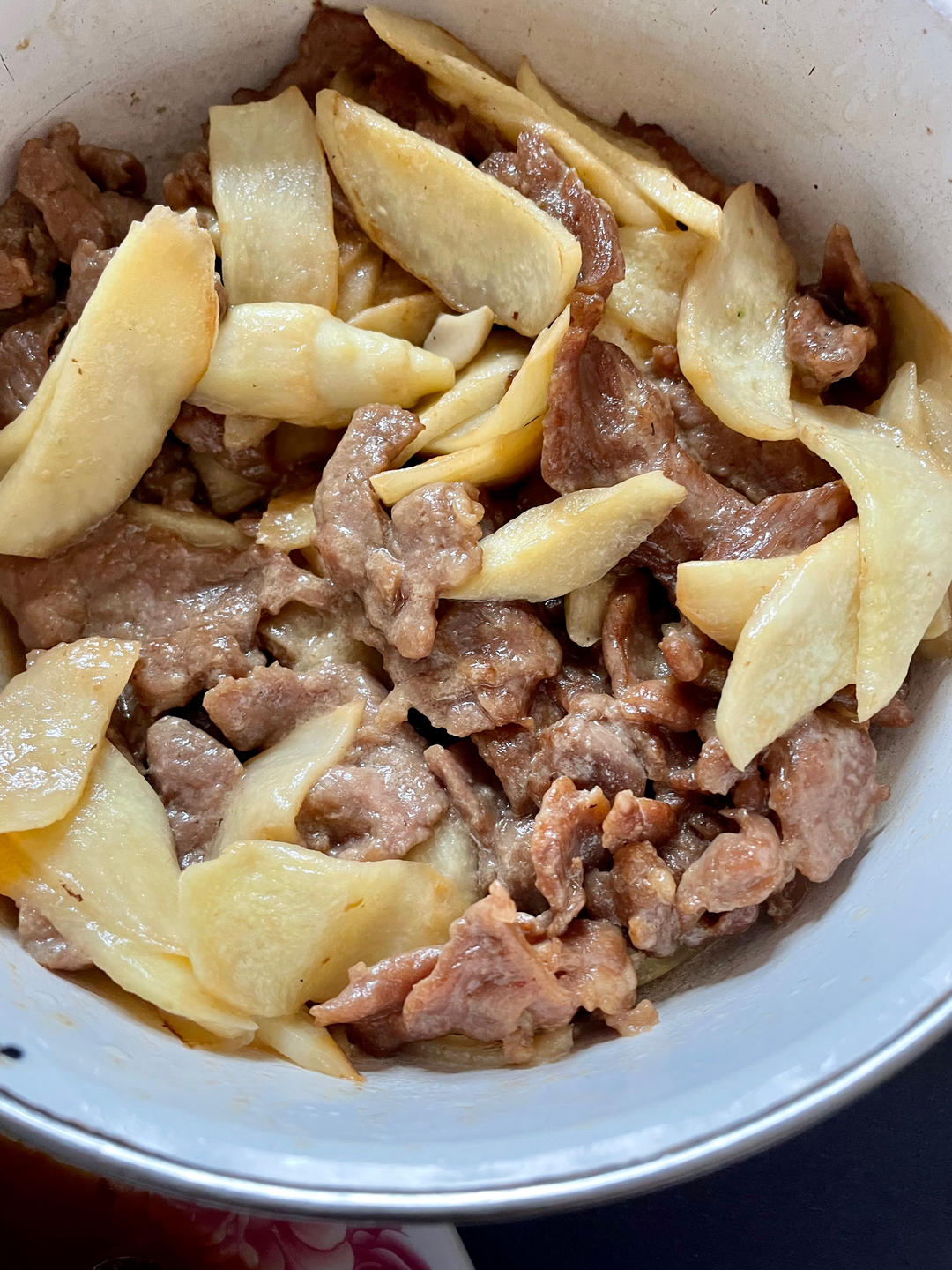 茭白炒牛肉 超级嫩！