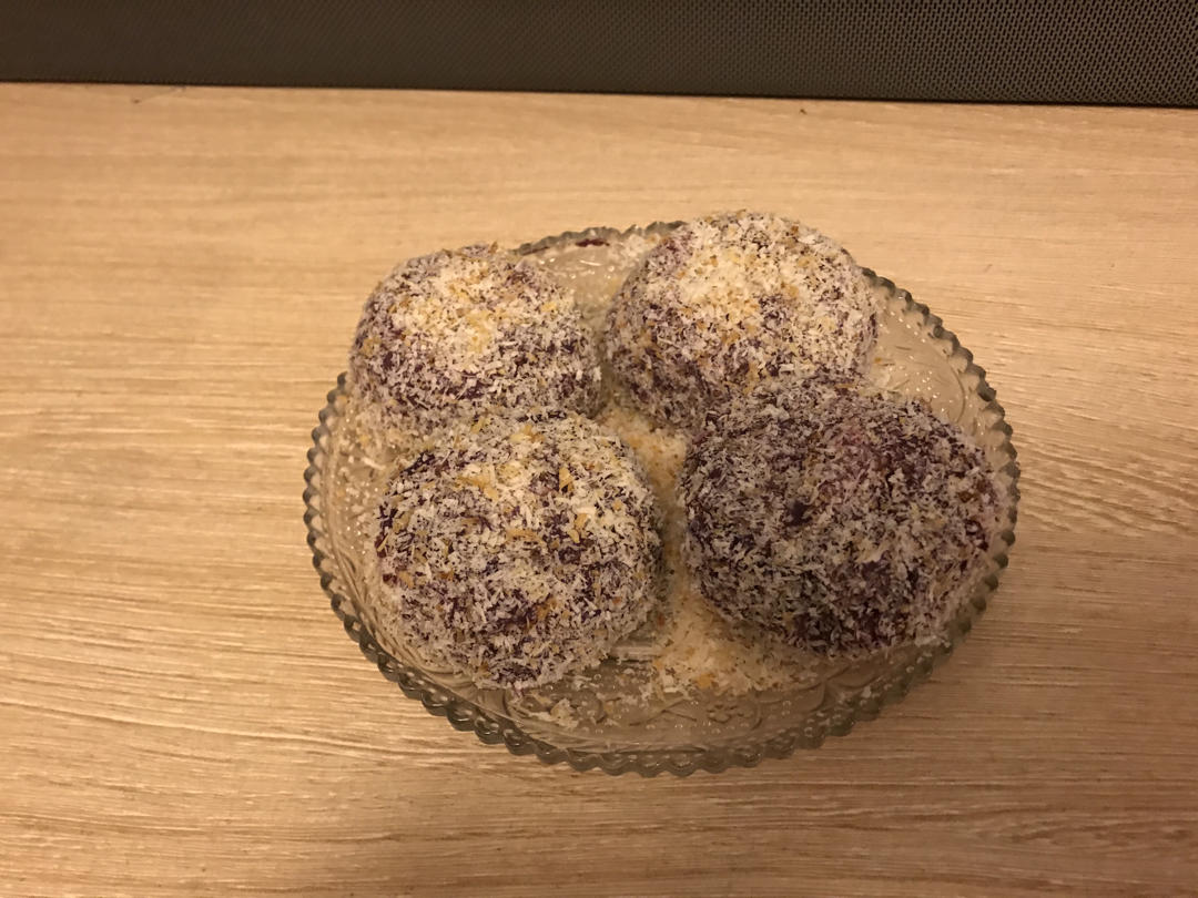 健康低卡-紫薯香蕉球