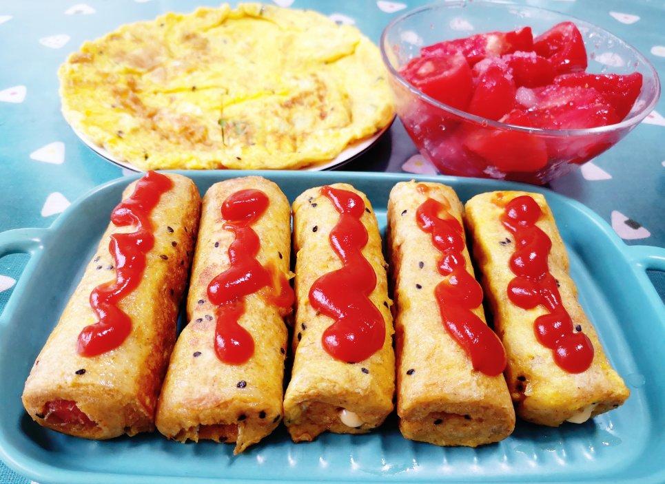 早餐吃什么—火腿吐司卷