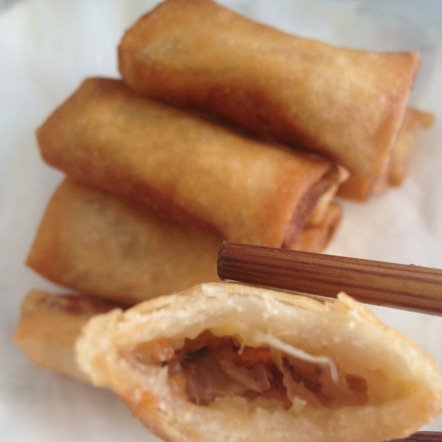黄芽菜肉丝春卷