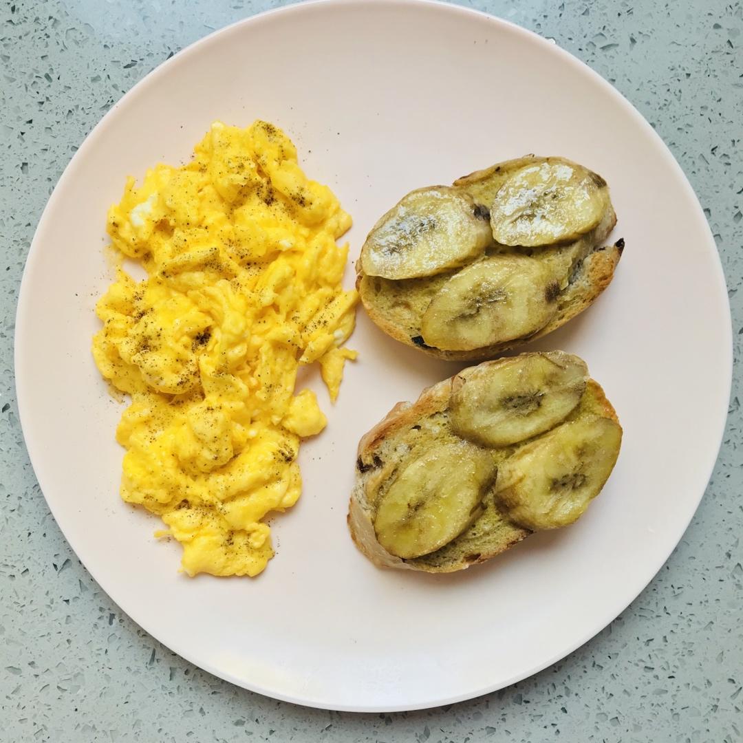 🔥零难度❗️巨好吃的香蕉烤吐司片