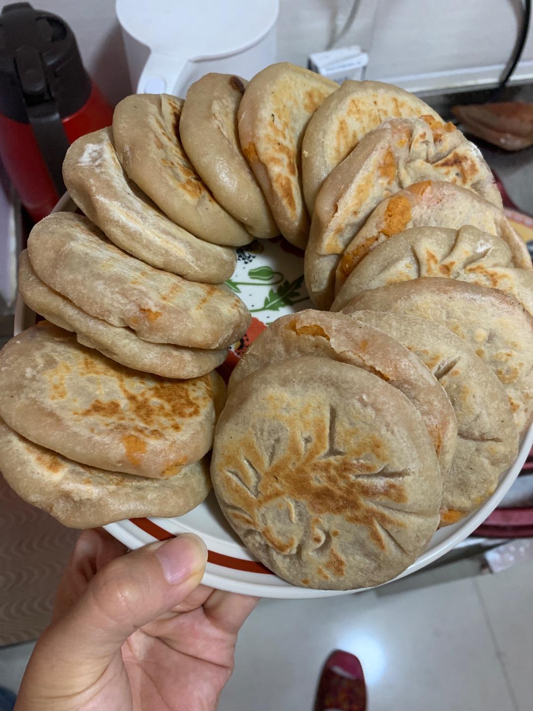 超好吃的烫面紫薯饼饼