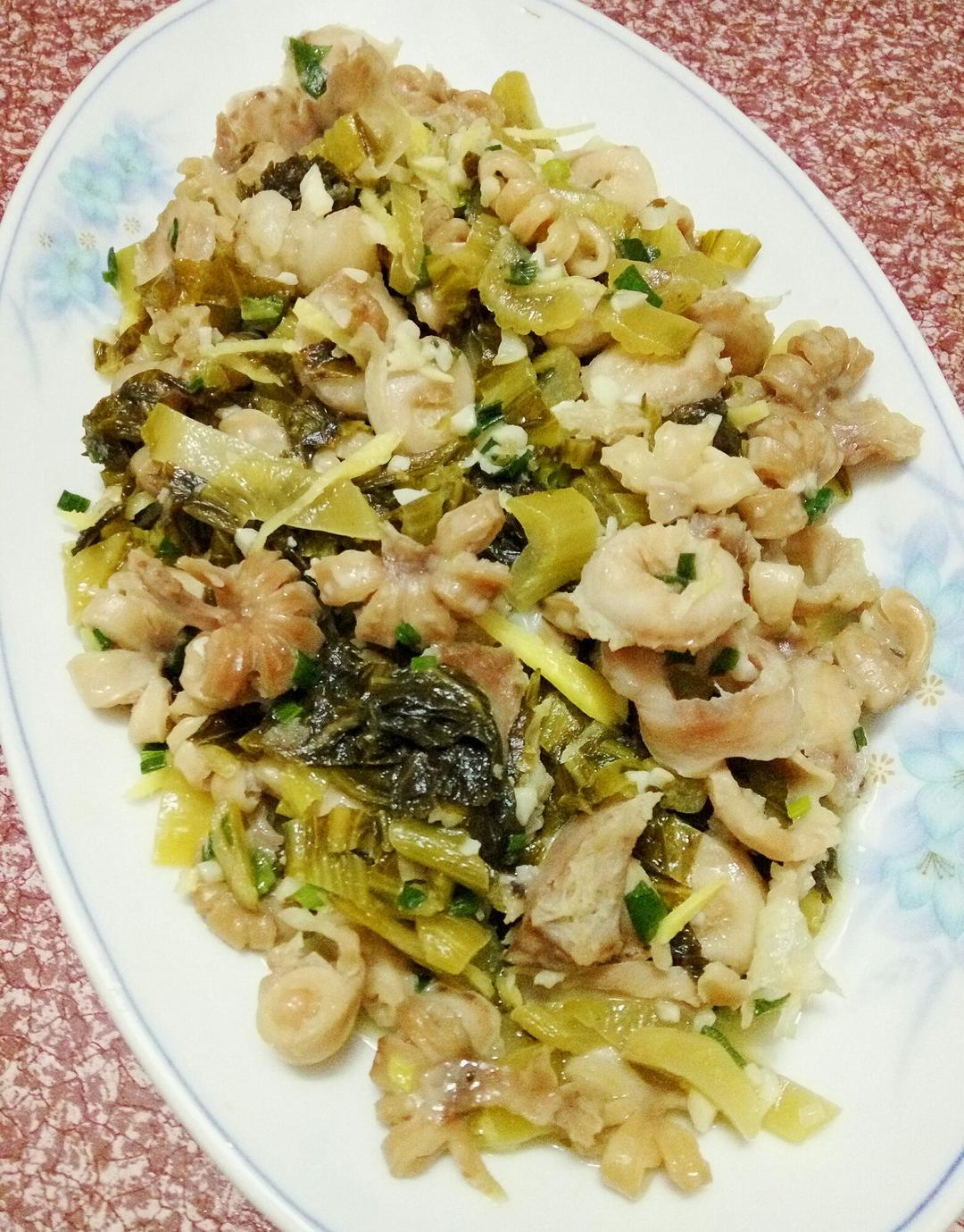 爆炒猪生肠