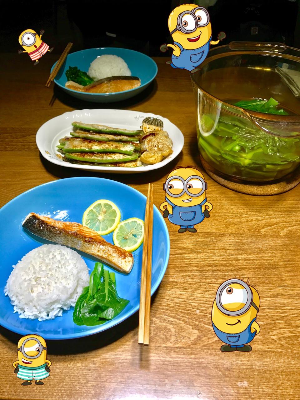 无油香煎三文鱼