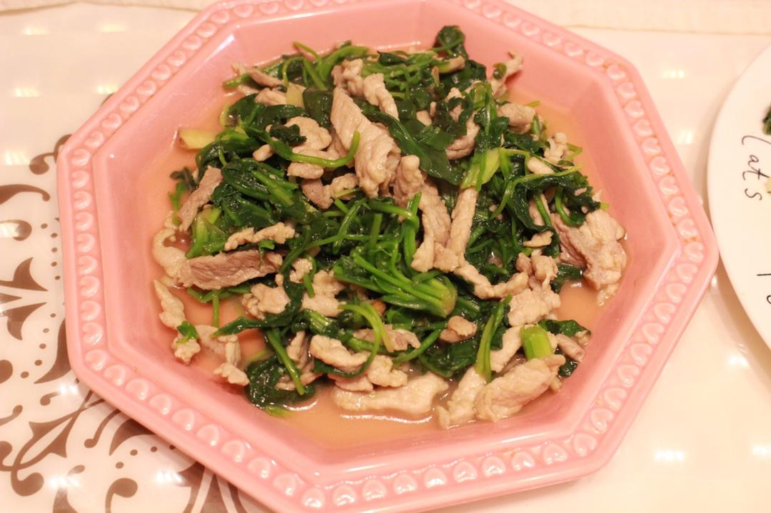 荠菜冬笋炒肉丝