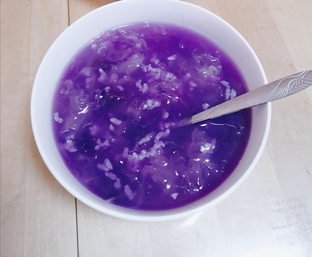 紫薯银耳糯米粥