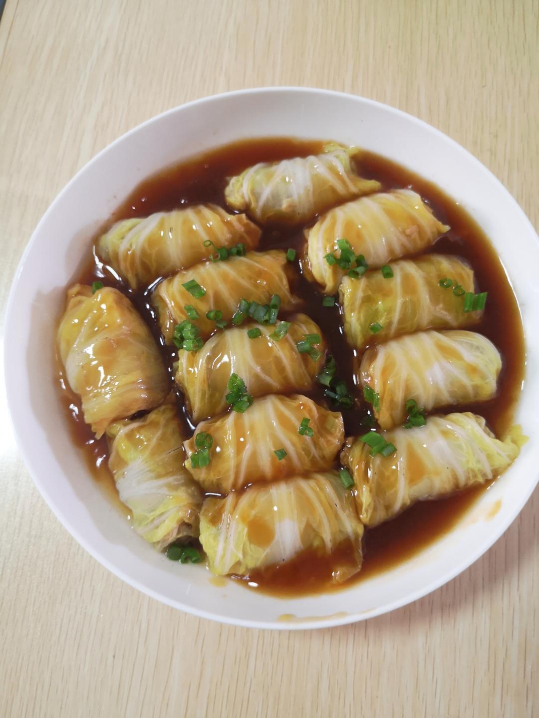 方便好吃的娃娃菜包肉