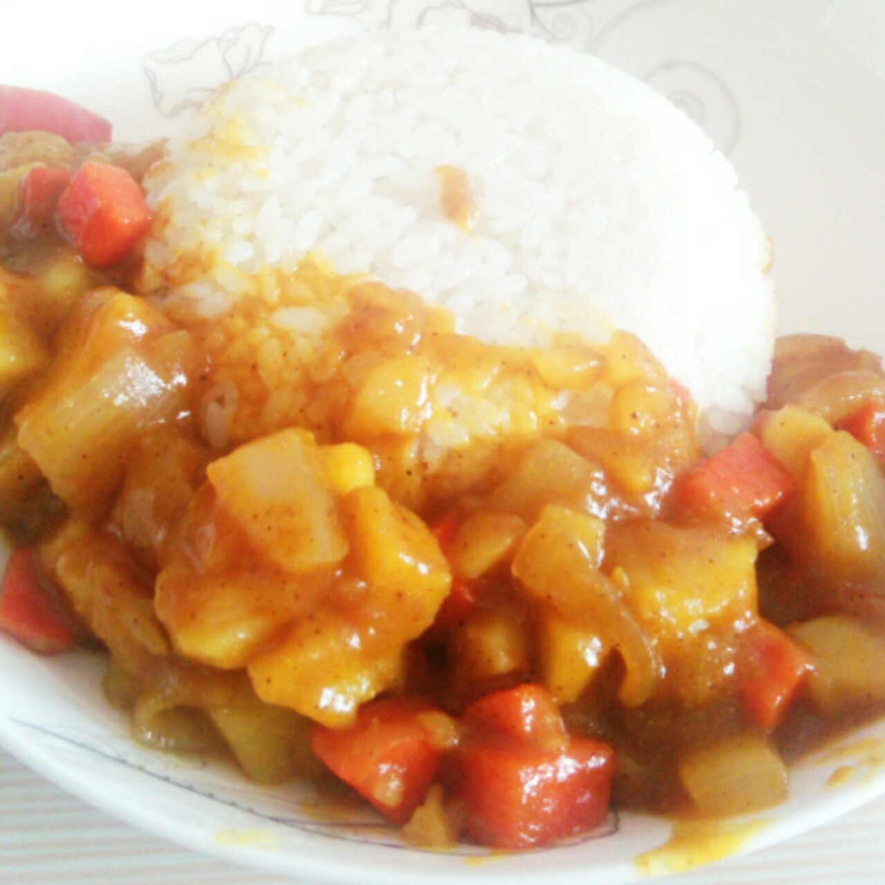 素咖喱饭