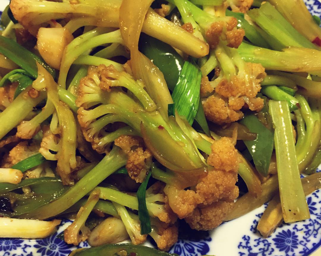 回锅肉味道的干锅花菜