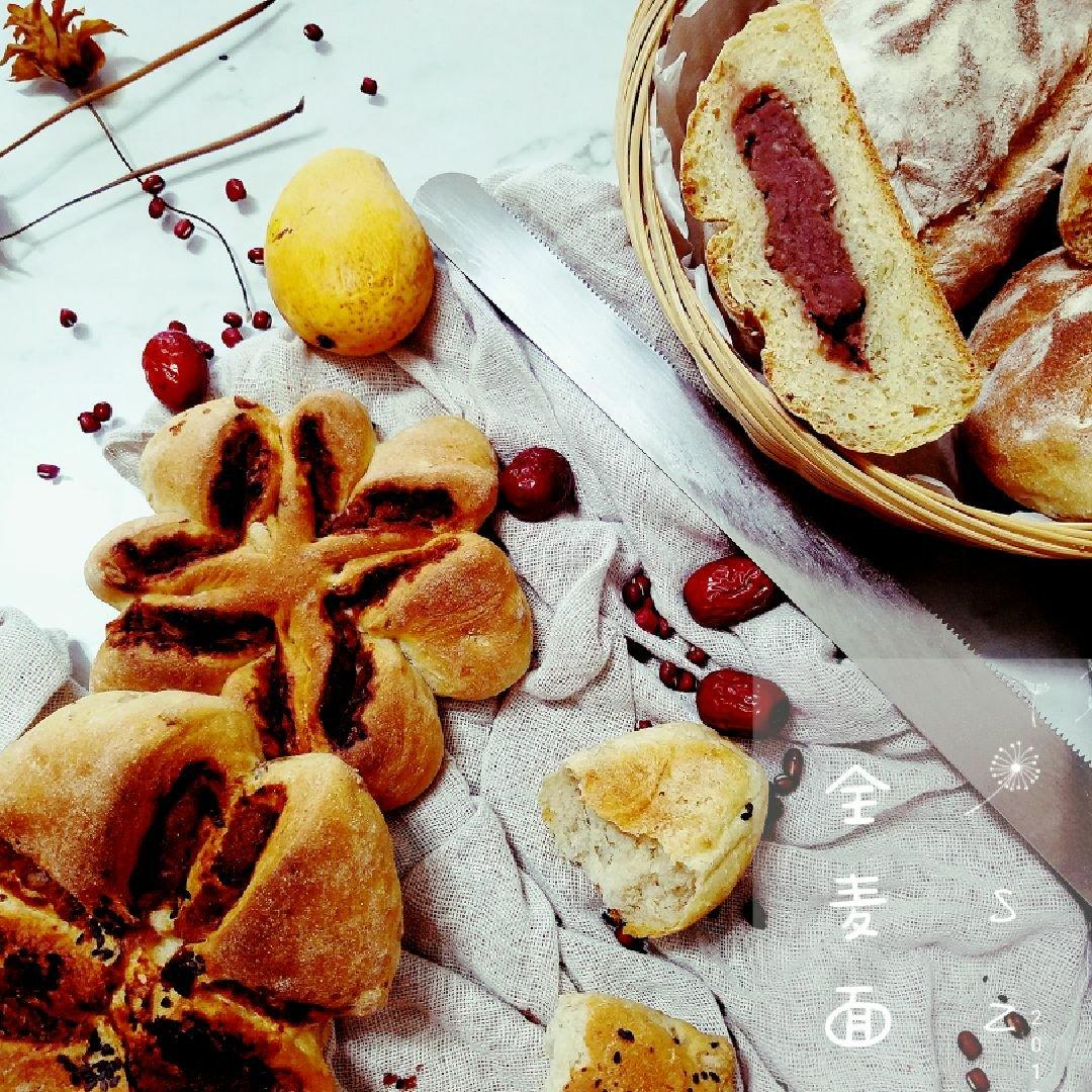 麦片核桃软欧包~汤种