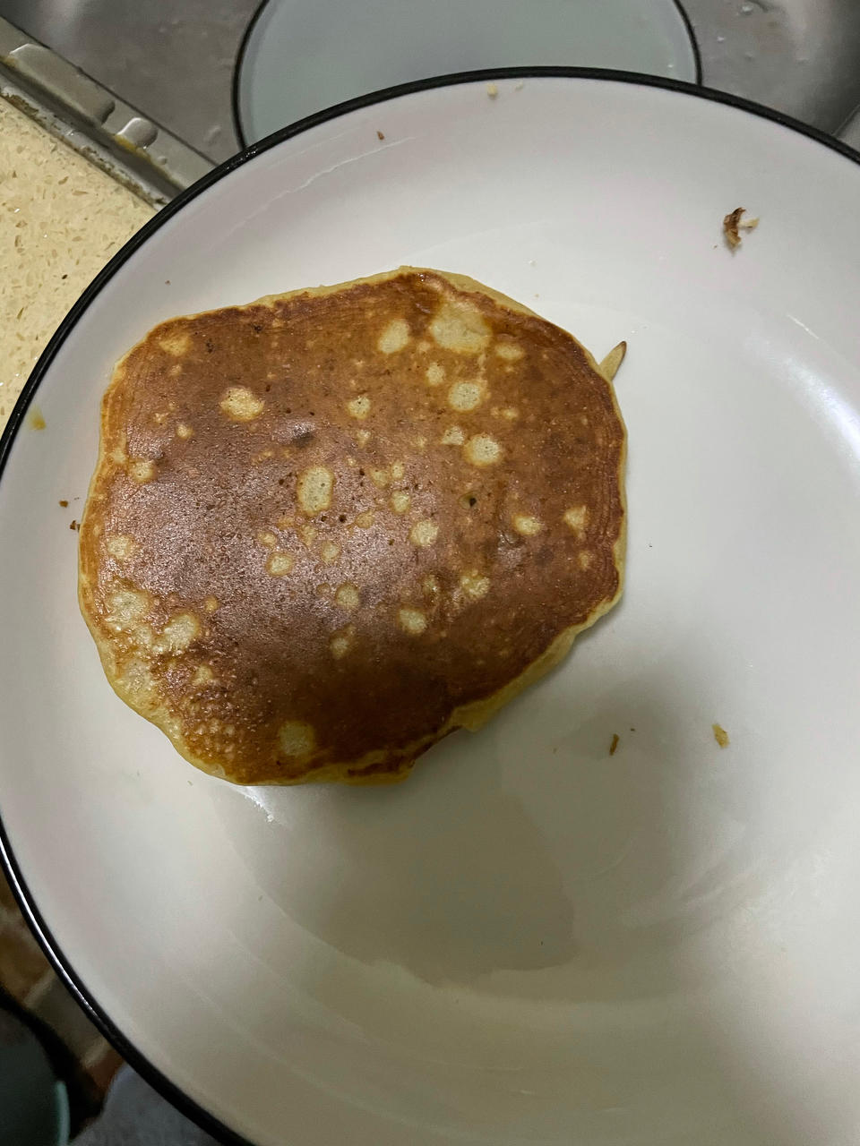 减脂100%全麦黑芝麻松饼（快手）