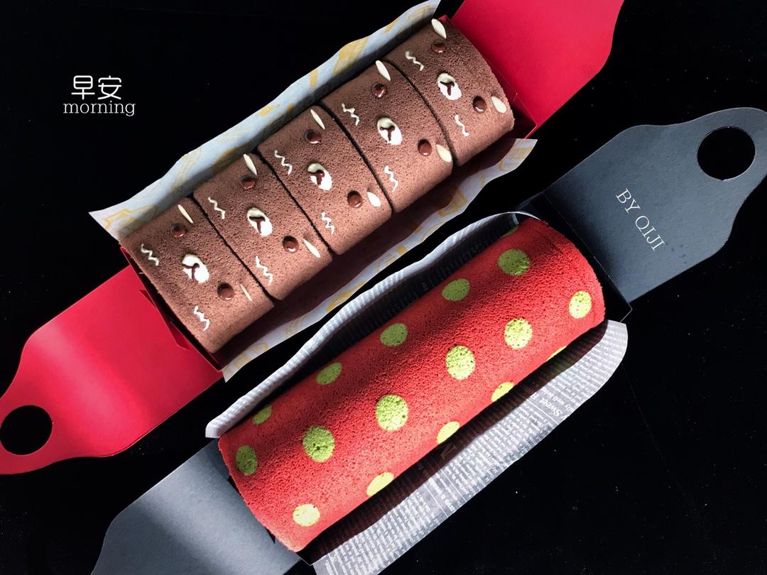 可可波点蛋糕卷