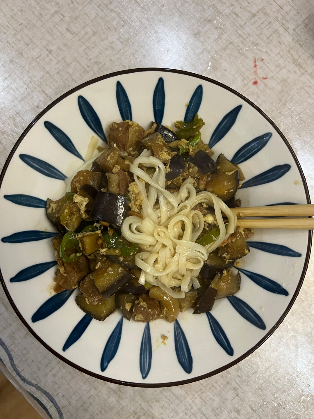 茄丁肉酱打卤面