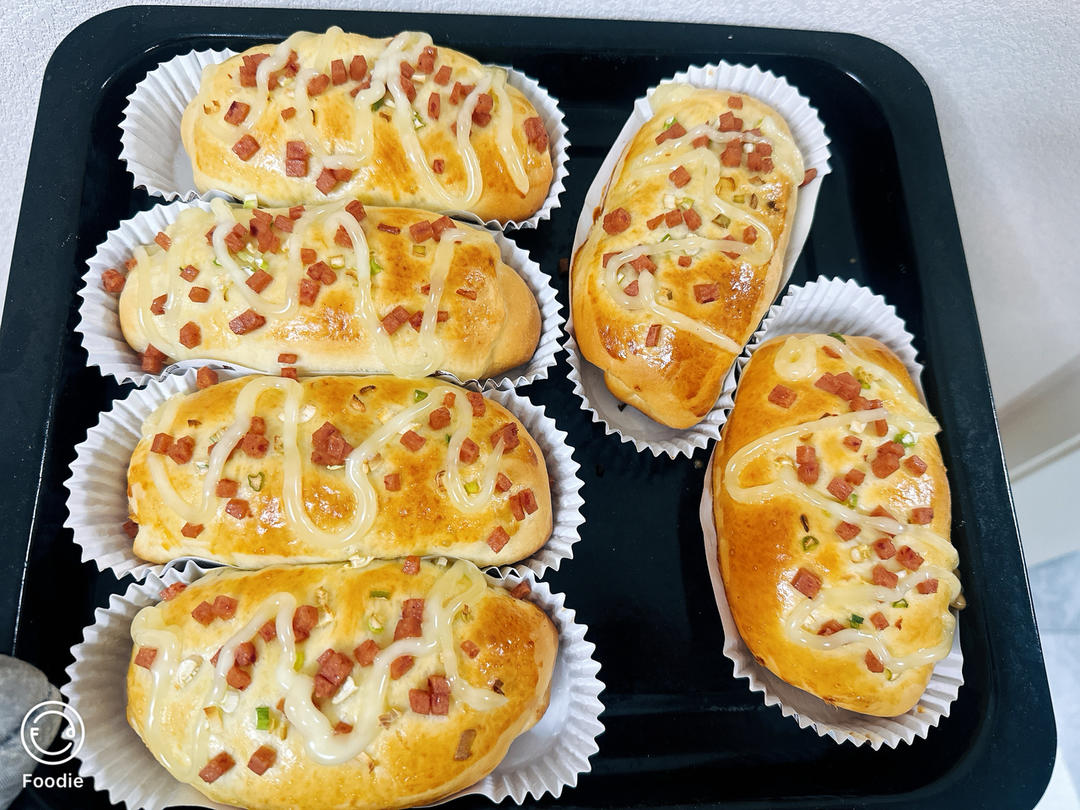 香葱火腿肉松面包