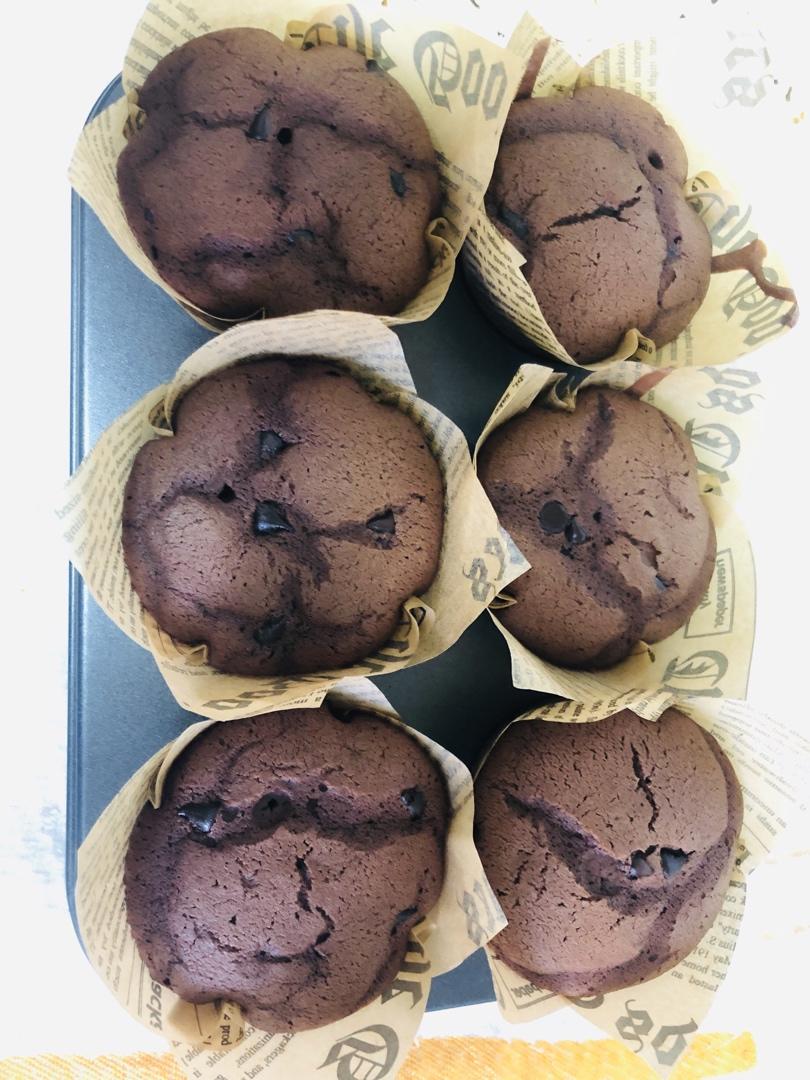 巨简单❗️超快速❗️巧克力玛芬蛋糕❗️好吃哭了