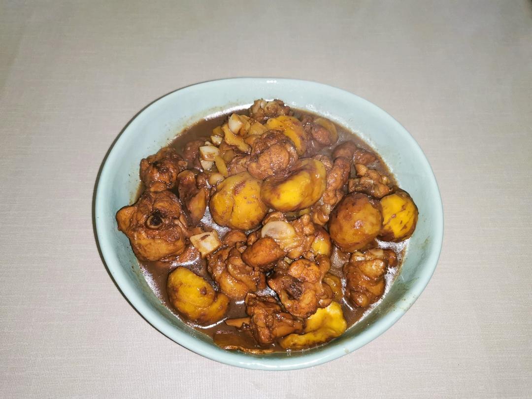 板栗烧鸡家常简单版！