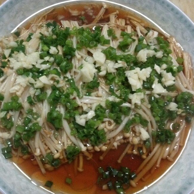 蒜蓉蒸金针菇