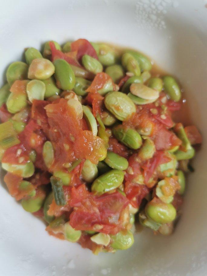 【西红柿焖青豆】