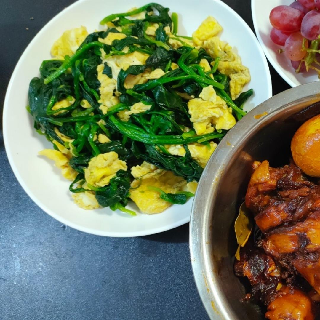 #孕妇一人食#菠菜炒蛋