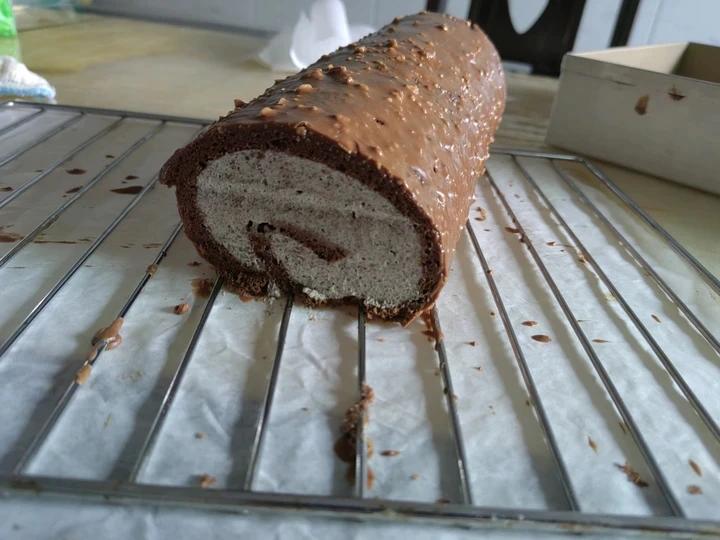 🍫梦龙蛋糕卷. 巧克力脆皮蛋糕卷 by pink-rabbit