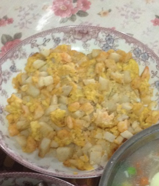 虾仁贝柱山药滑蛋