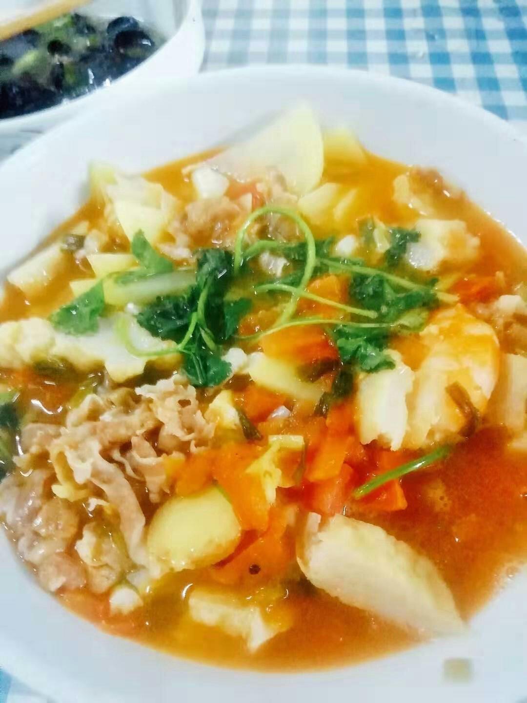 番茄羊肉卷
