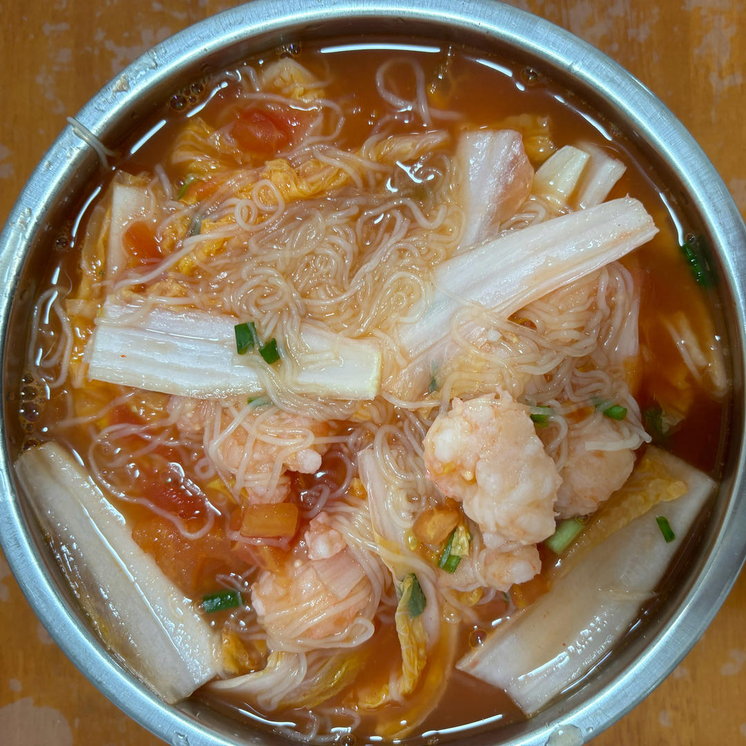 番茄虾滑粉丝煲