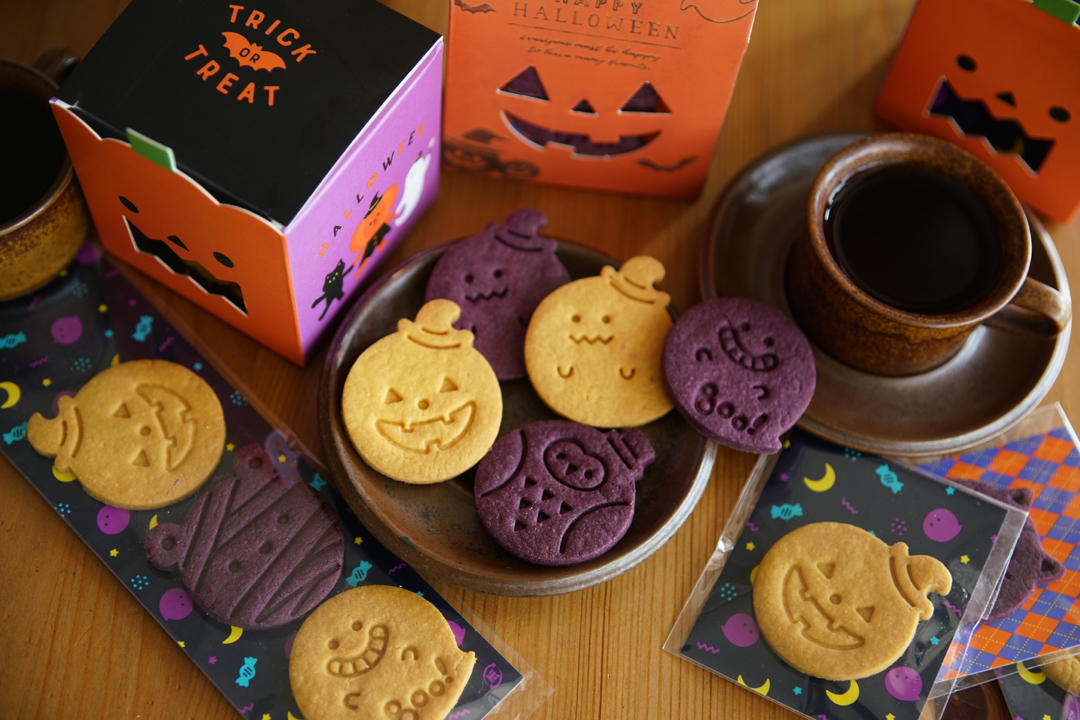 椰香南瓜、紫薯曲奇，可可爱爱🎃万圣节饼干（无糖配方，宝宝和控糖人士友好）