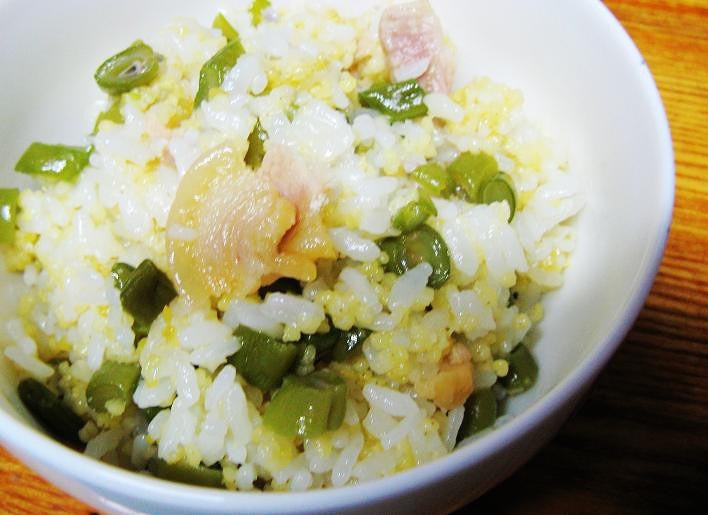 咸肉豆角焖饭的做法